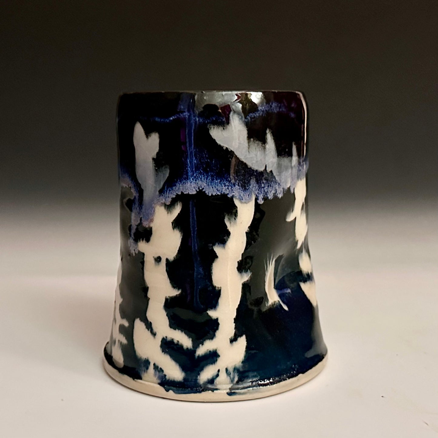 Ceramic Cup Black and White Eucalyptus Raven Mug  A24??