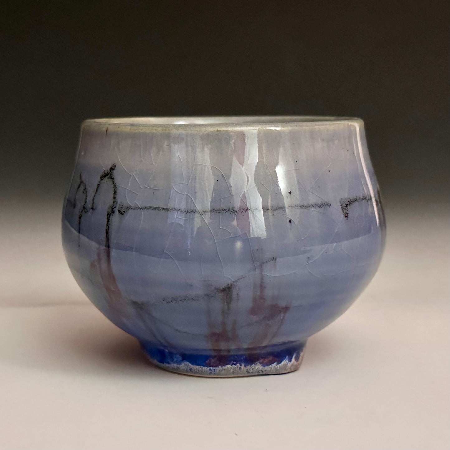 Blue Ceramic Yunomi Cup Cherry Blossom A2428