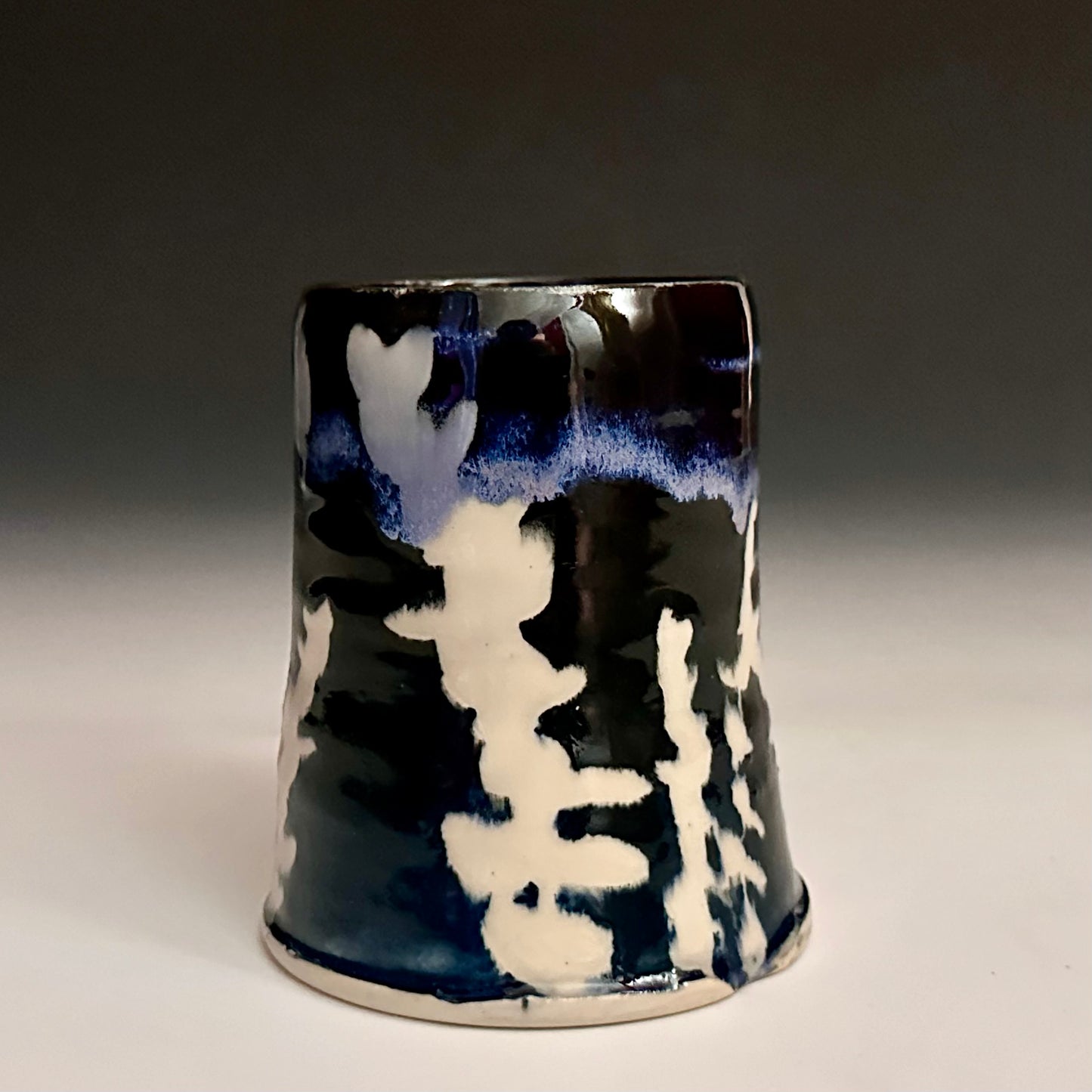 Ceramic Cup Black and White Eucalyptus Raven Mug  A24??