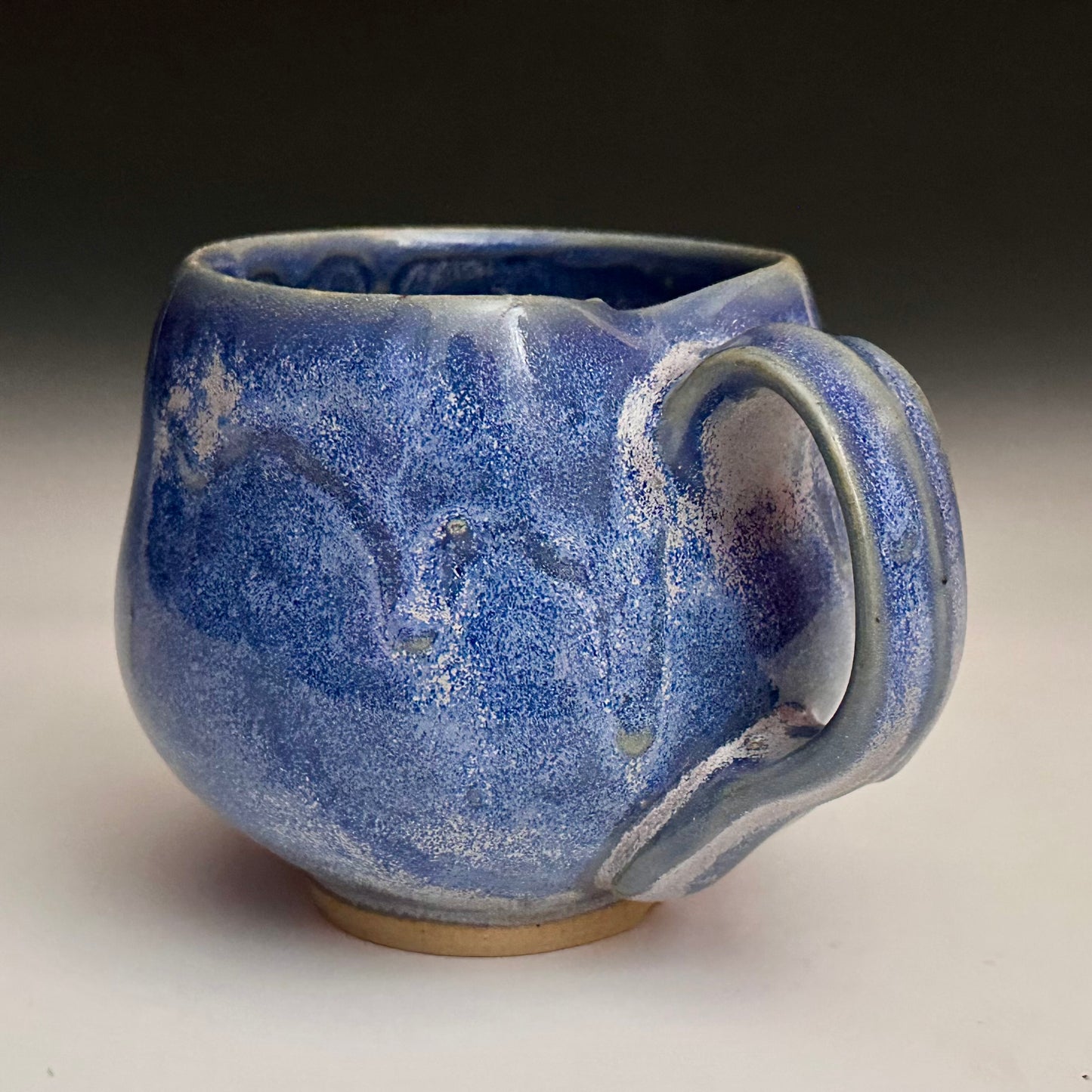 Blue Ceramic Mug Handmade A2443