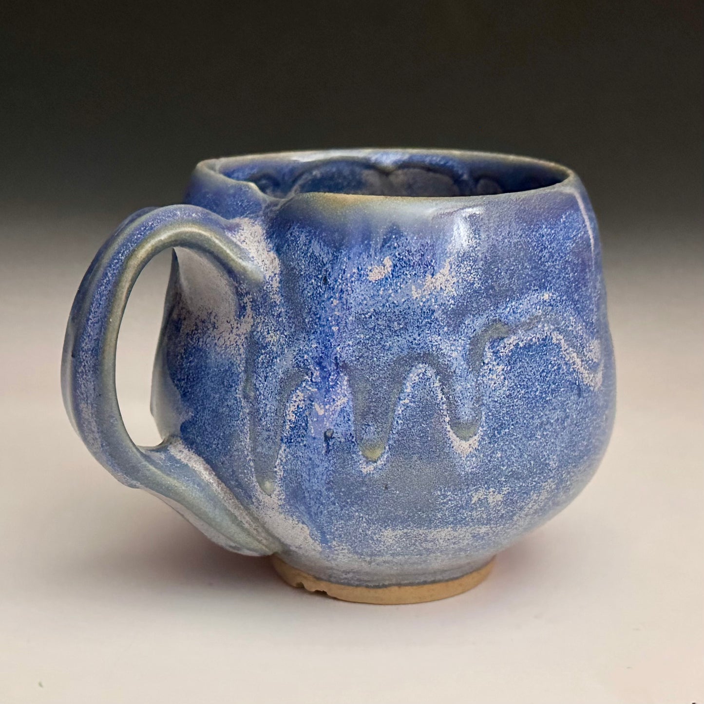 Blue Ceramic Mug Handmade A2443