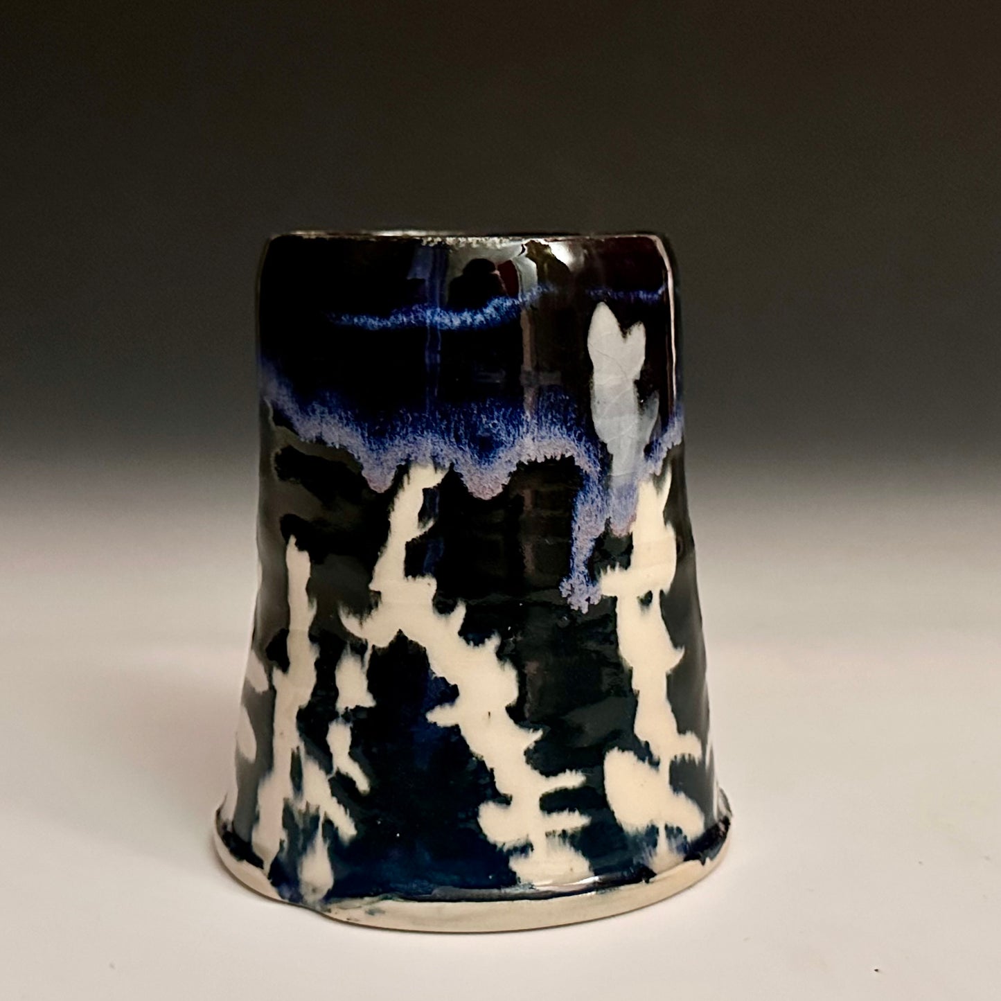 Ceramic Cup Black and White Eucalyptus Raven Mug  A24??