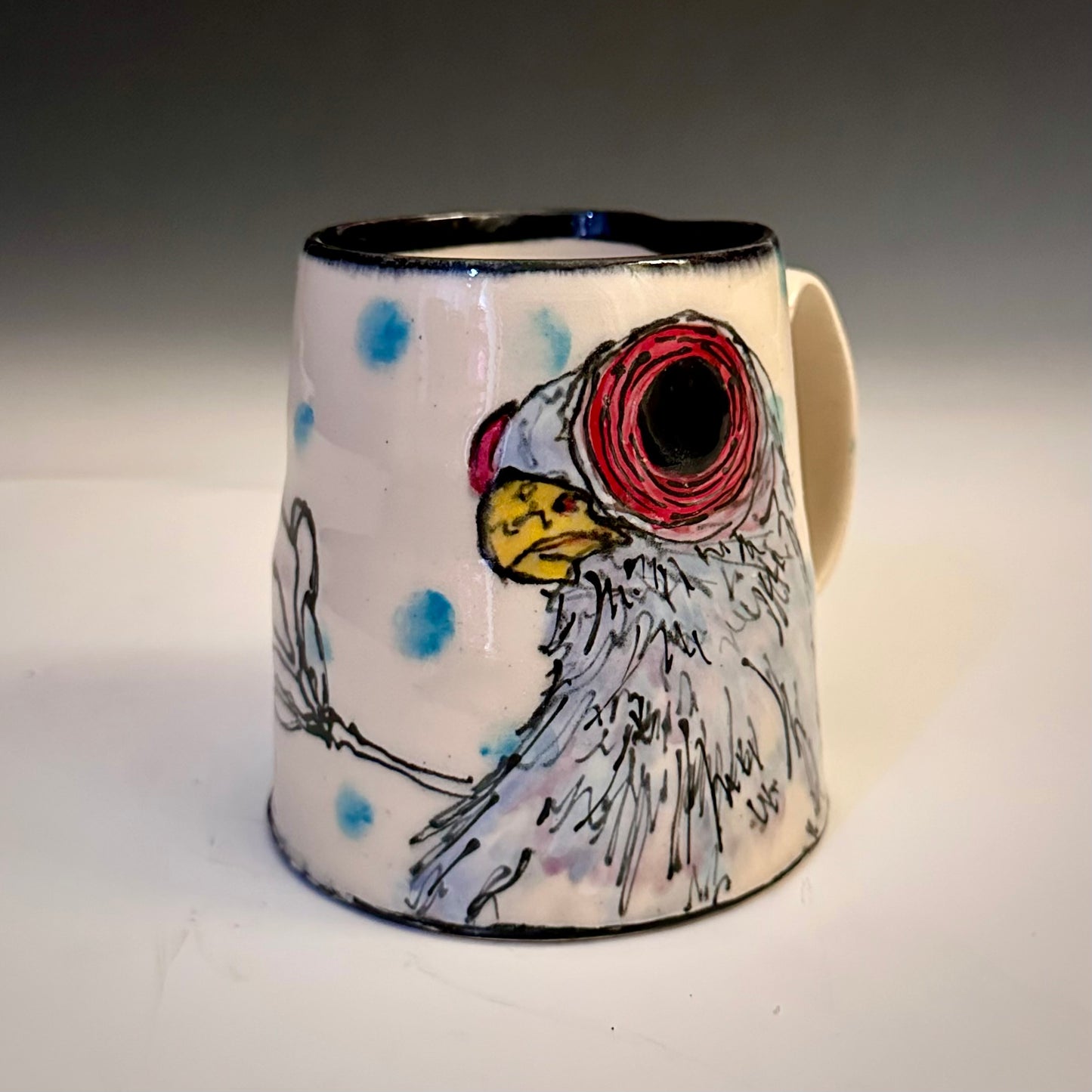 Illustrated Mug Pigeon Stunned A2403