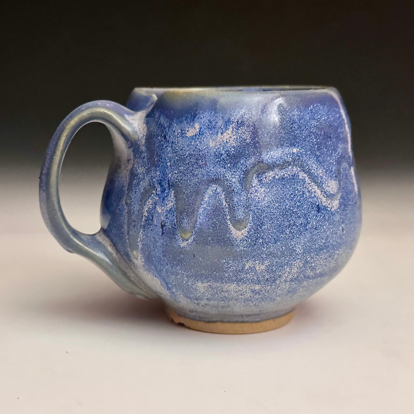 Blue Ceramic Mug Handmade A2443