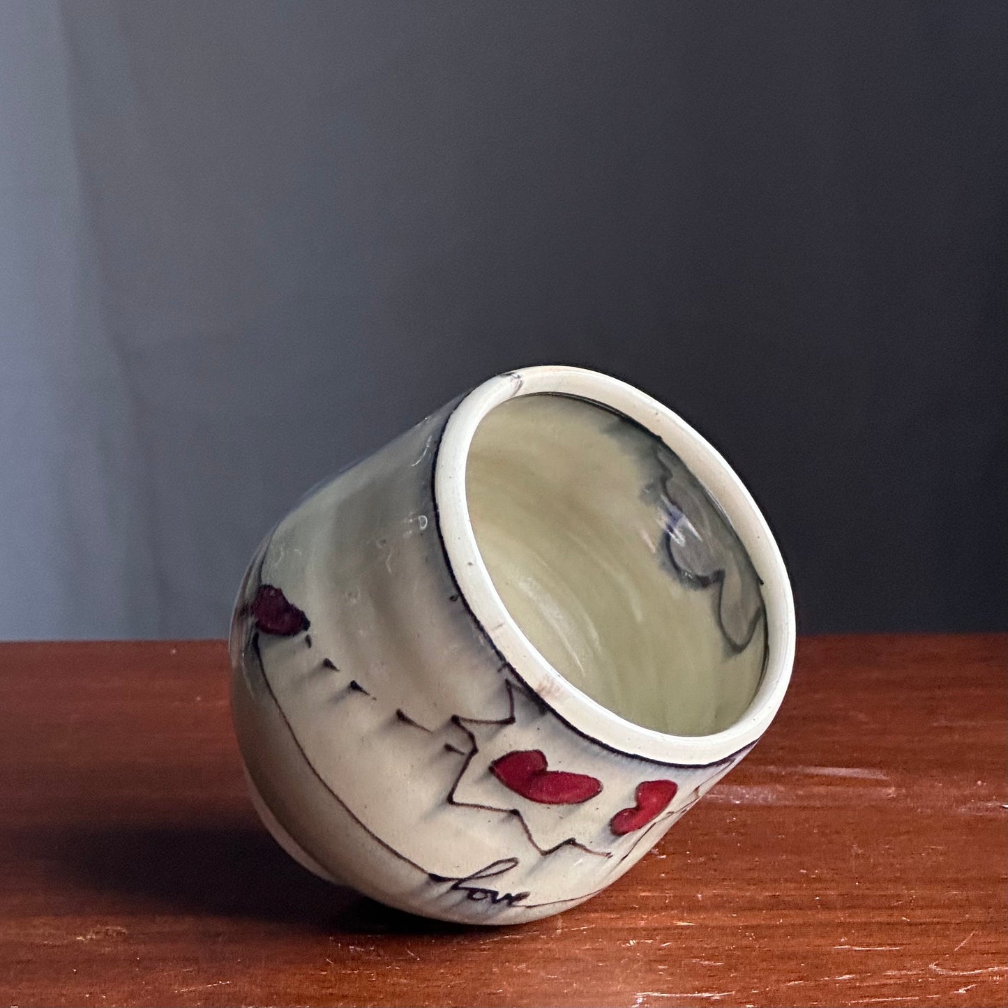 Rainbow Bird on a Wire Yunomi Teacup Mug A78