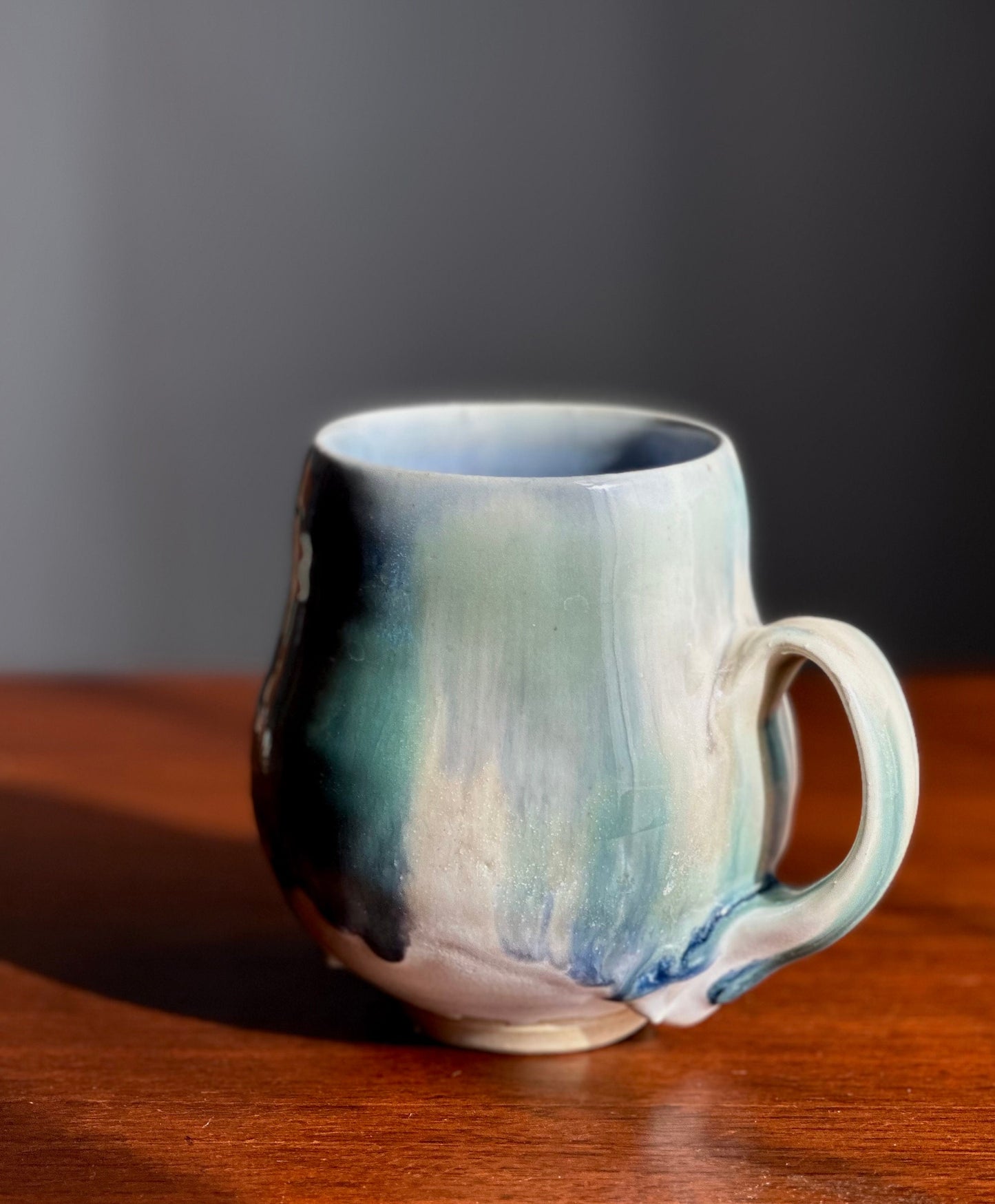 Ceramic Mug Clay Blue Waterfall Mug A74