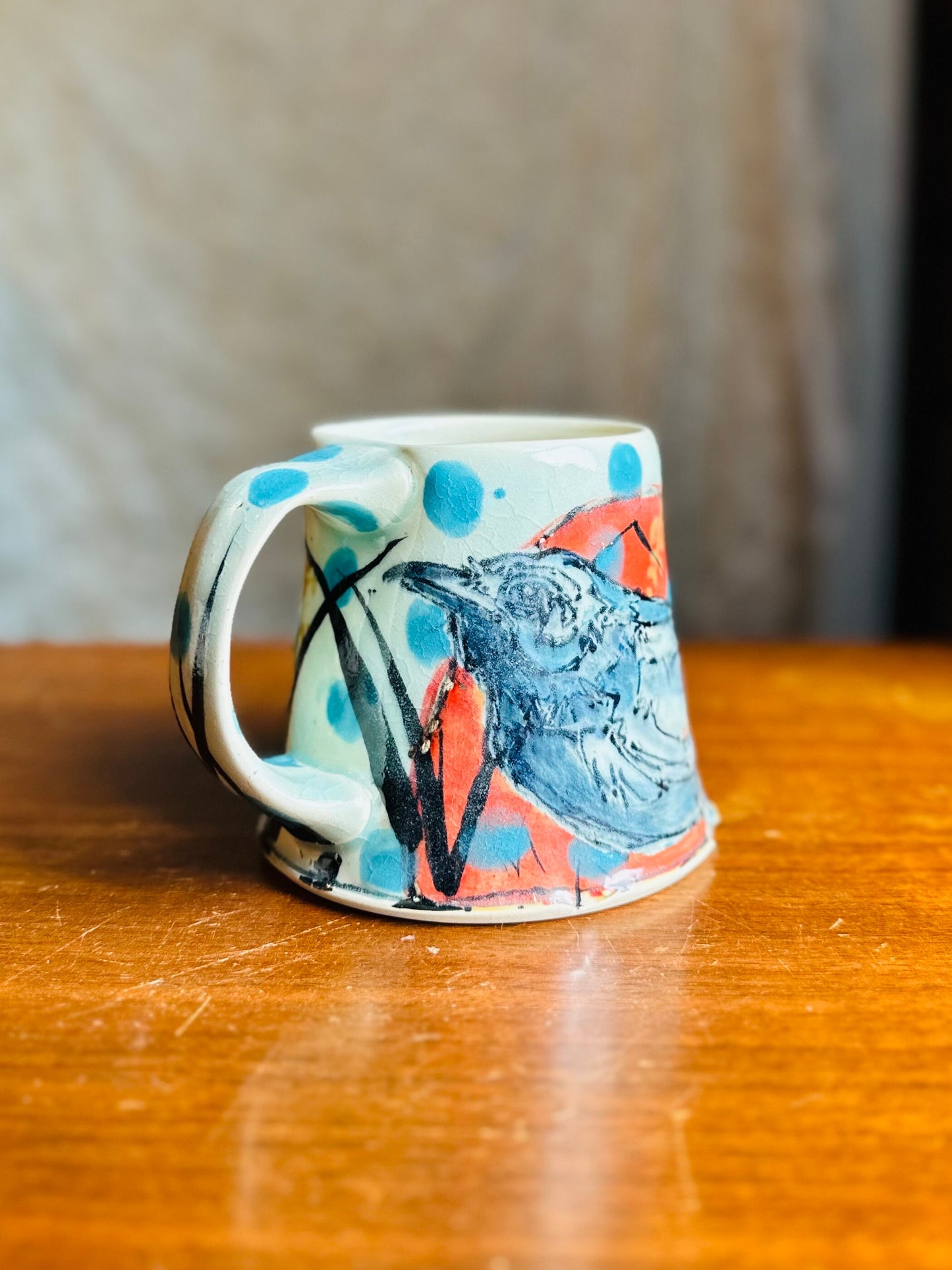 Wren at Sunset Colorful Mug Coffee Cup Bird M24F