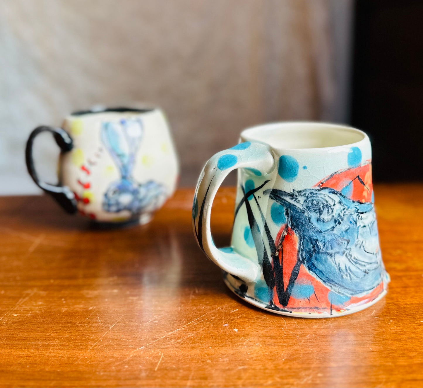 Wren at Sunset Colorful Mug Coffee Cup Bird M24F