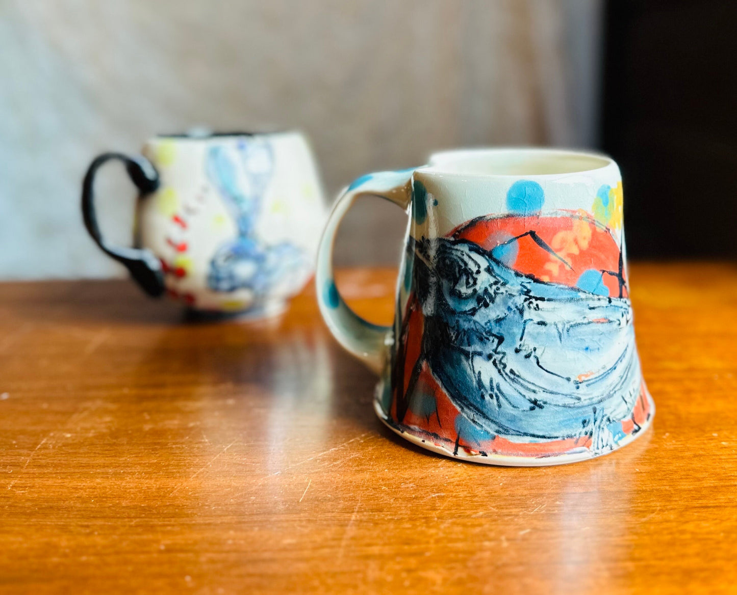 Wren at Sunset Colorful Mug Coffee Cup Bird M24F