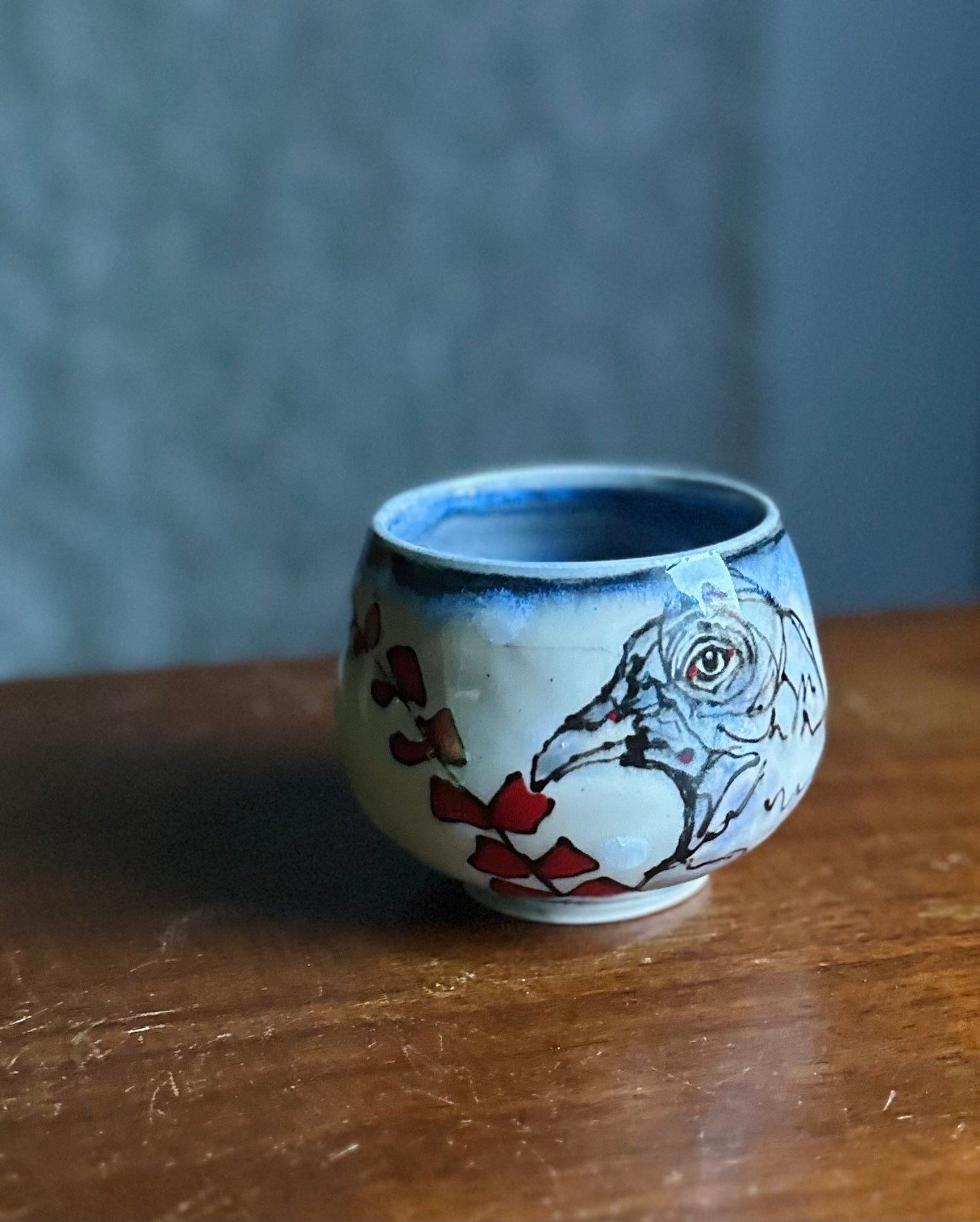 Ceramic Cup Teacup Handleless Mug Yunomi Pigeon m24j