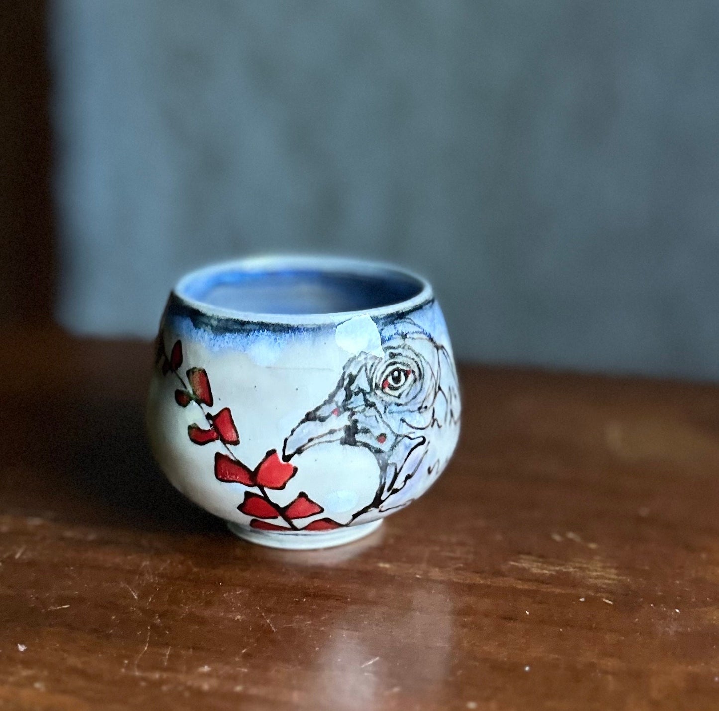 Ceramic Cup Teacup Handleless Mug Yunomi Pigeon m24j