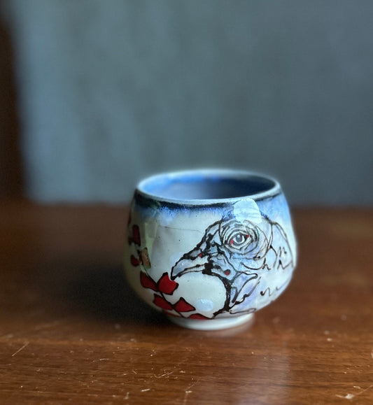 Ceramic Cup Teacup Handleless Mug Yunomi Pigeon m24j