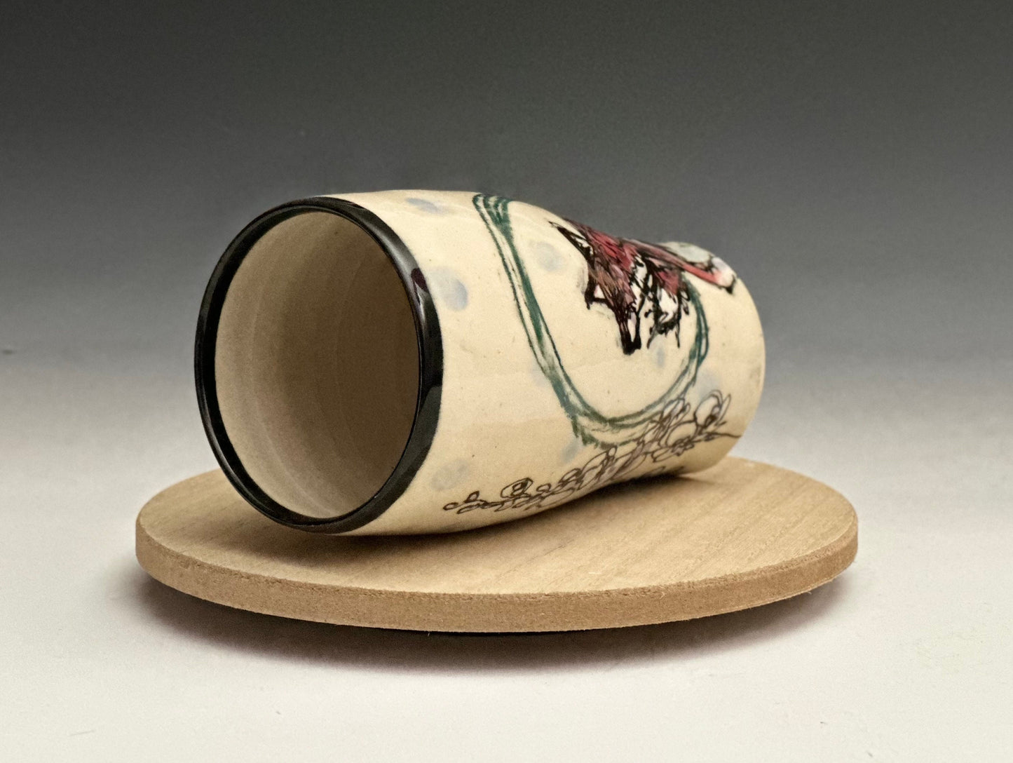 Fox and Flower  Tumbler Cup Second SALE J2417