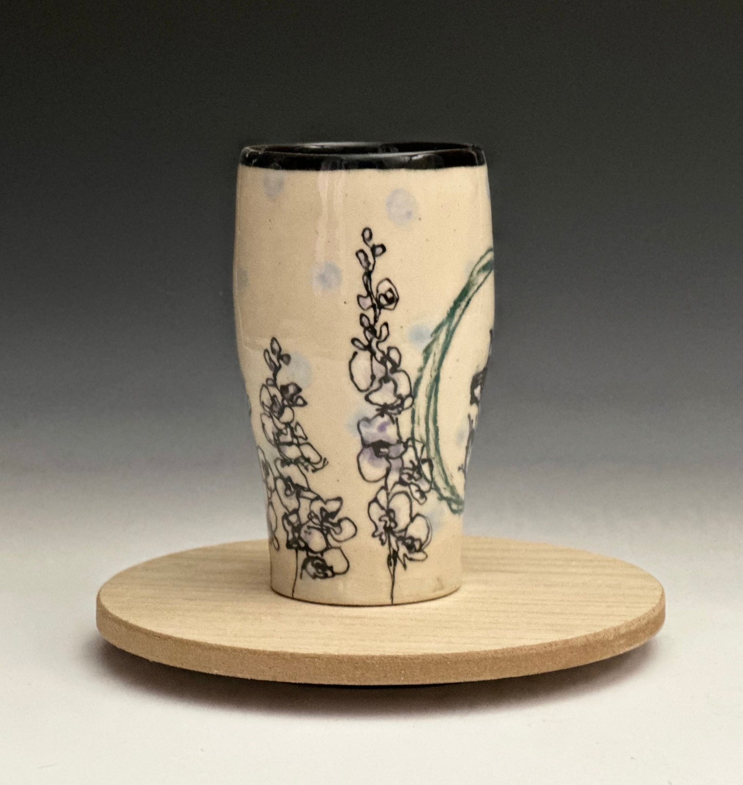 Fox and Flower  Tumbler Cup Second SALE J2417